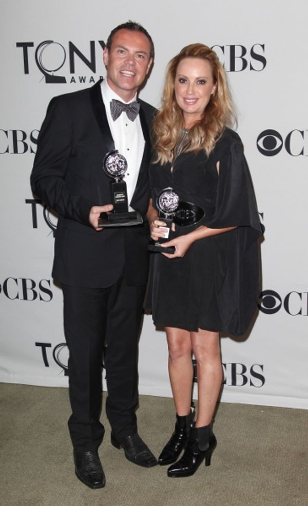 Tim Chappel and Lizzy Gardiner in the Press Room at The 65th Annual Tony Awards in Ne Photo