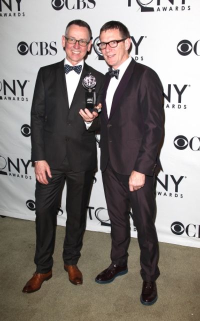 Adrian Kohler and Basil Jones of Handspring Puppet Company in the Press Room at The 6 Photo
