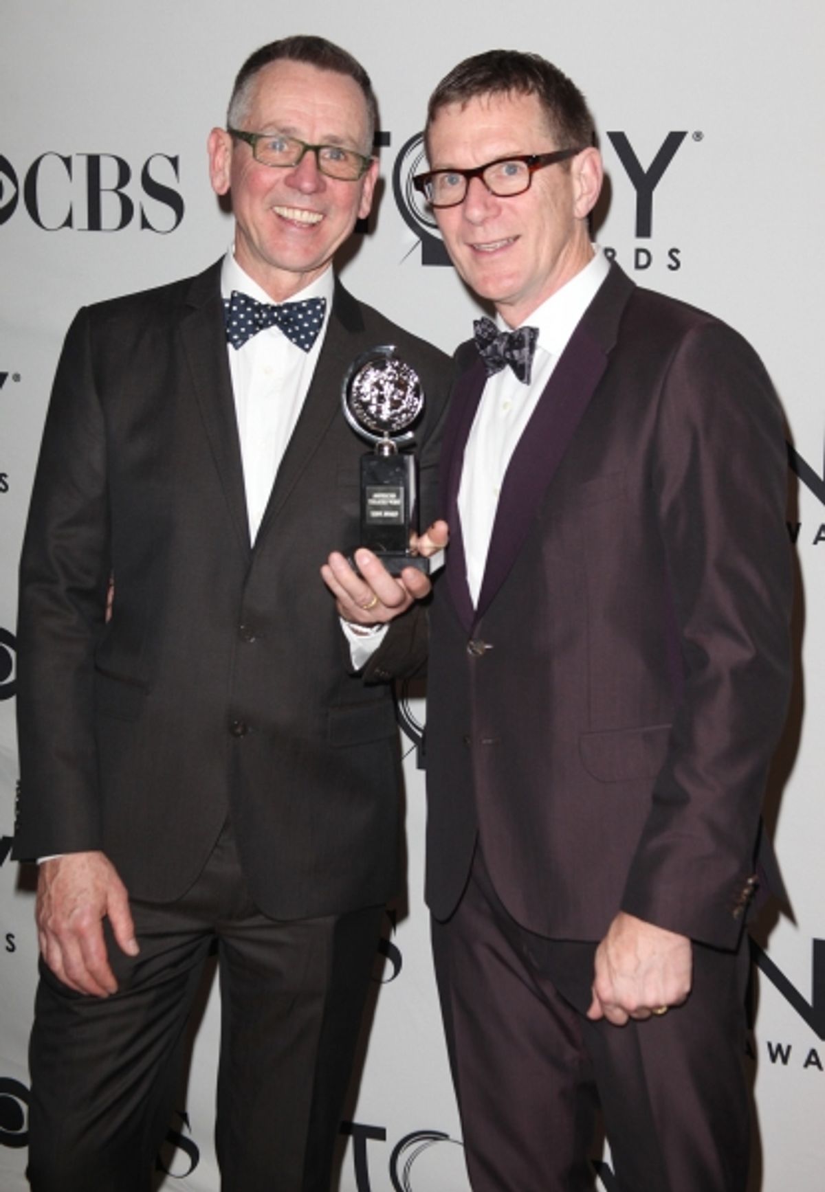 Adrian Kohler and Basil Jones of Handspring Puppet Company in the Press Room at The 65th Annual Tony Awards in New York City at 