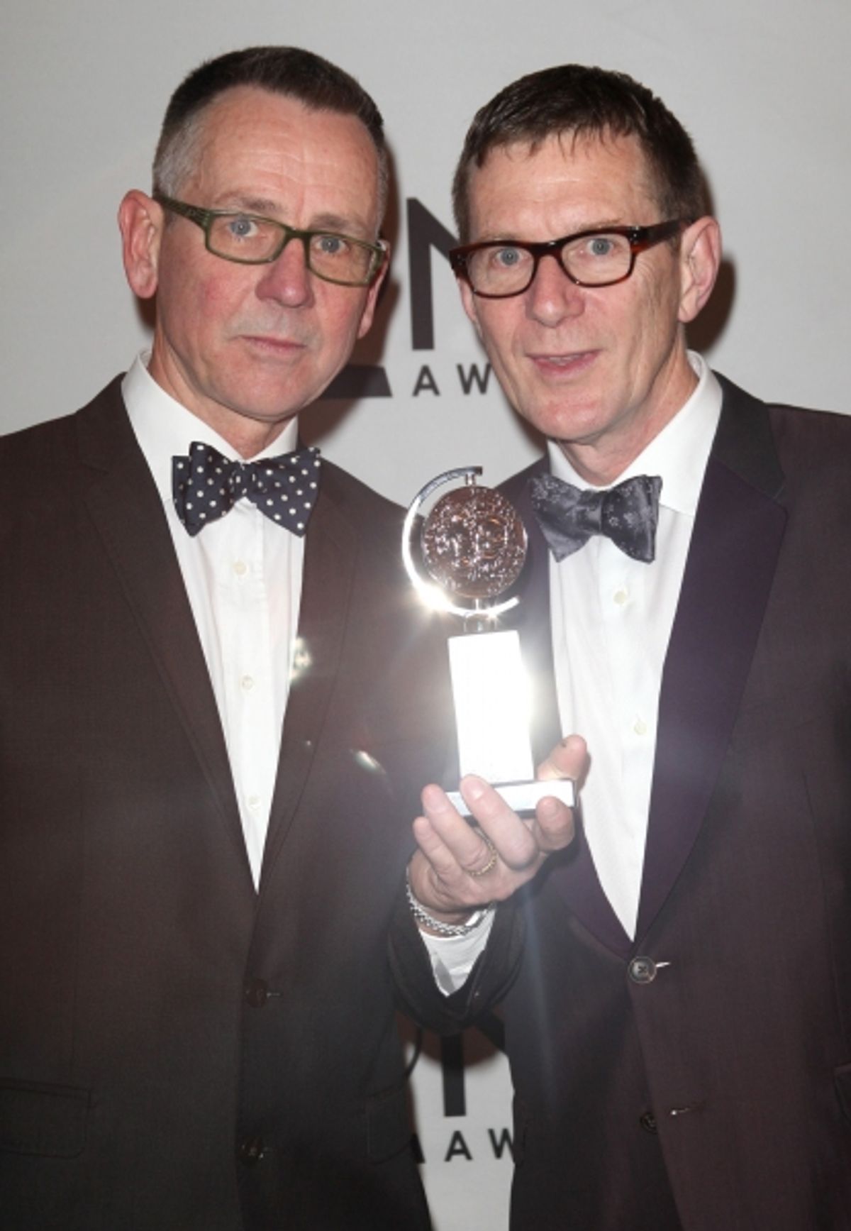 Adrian Kohler and Basil Jones of Handspring Puppet Company in the Press Room at The 65th Annual Tony Awards in New York City at 