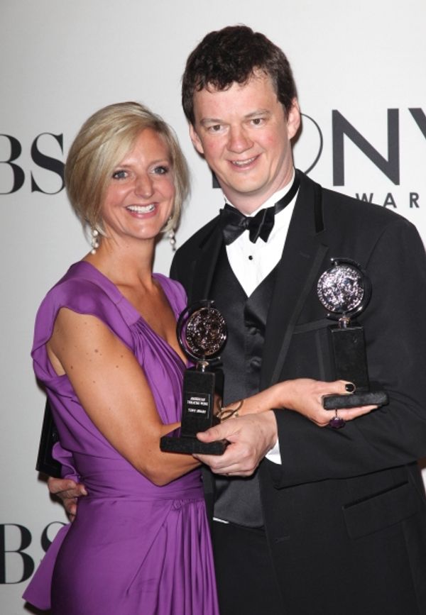 Marianne Elliott and Tom Morris in the Press Room at The 65th Annual Tony Awards in N Photo