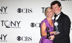 Marianne Elliott & Tom Morris in the Press Room at The 65th Annual Tony Awards in New Photo