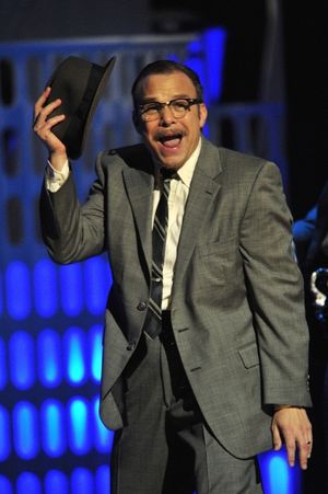 Norbert Leo Butz performs with the cast of 'Catch Me If You Can' at the 2011 Tony Awa Photo