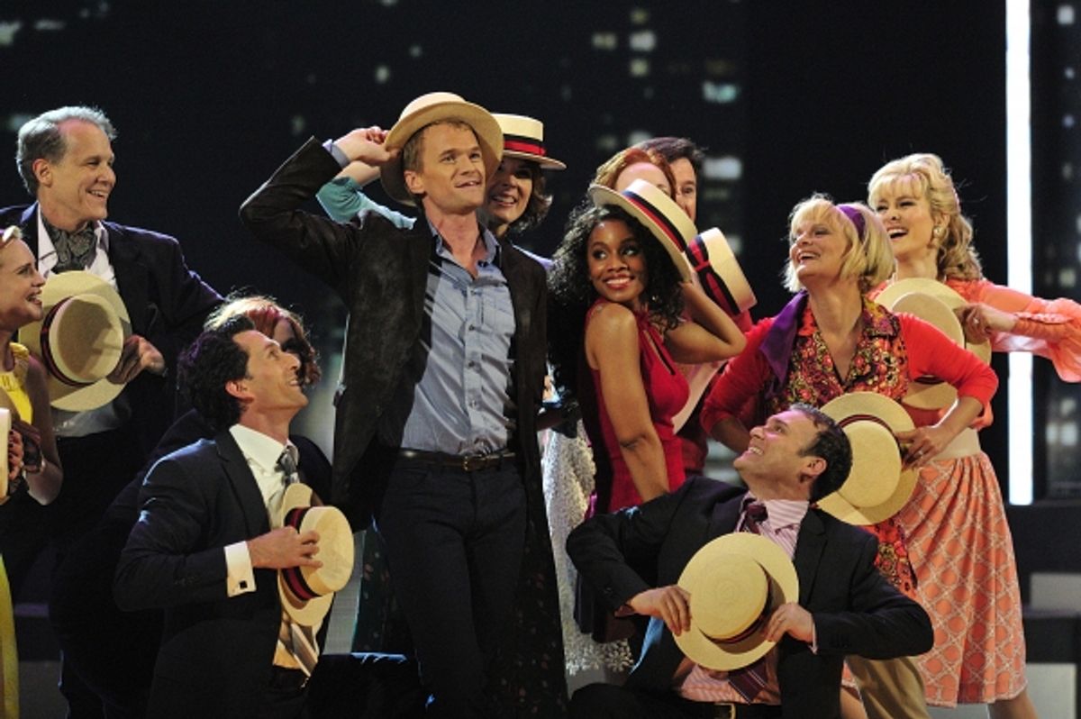 Neil Patrick Harris performs at the 2011 Tony Awards held at the Beacon Theatre in New York on June 12, 2011.   CBS/John P. Filo /Landov at 