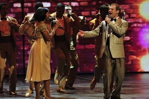 Montego Glover and Chad Kimball performing with the cast of 'Memphis' perform at the 2011 Tony Awards held at the Beacon Theatre in New York on June 12, 2011. @ BroadwayWorld Montego Glover and Chad Kimball performing with the cast of 'Memphis' perform at the Photo