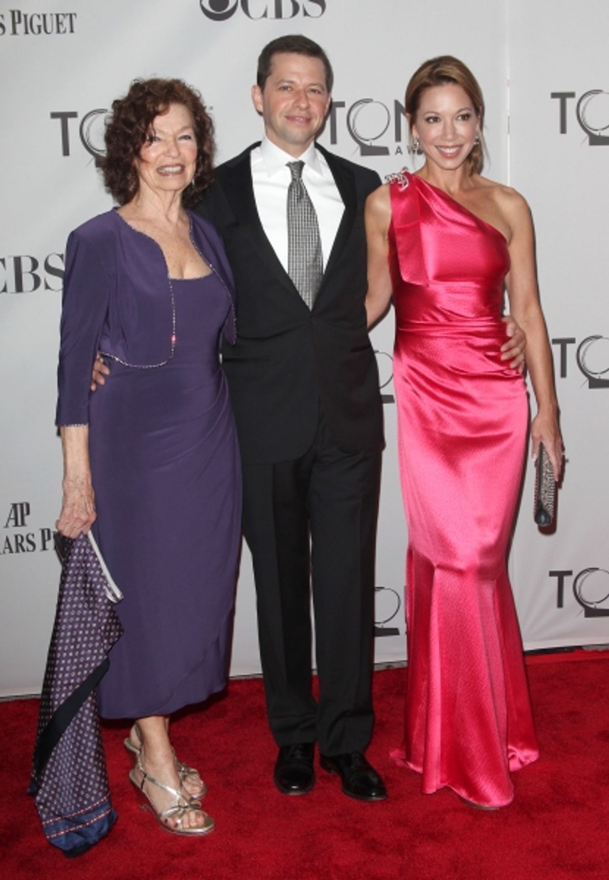 Gretchen Cryer, Jon Cryer and Lisa Joyner attending The 65th Annual Tony Awards in New York City.  at 