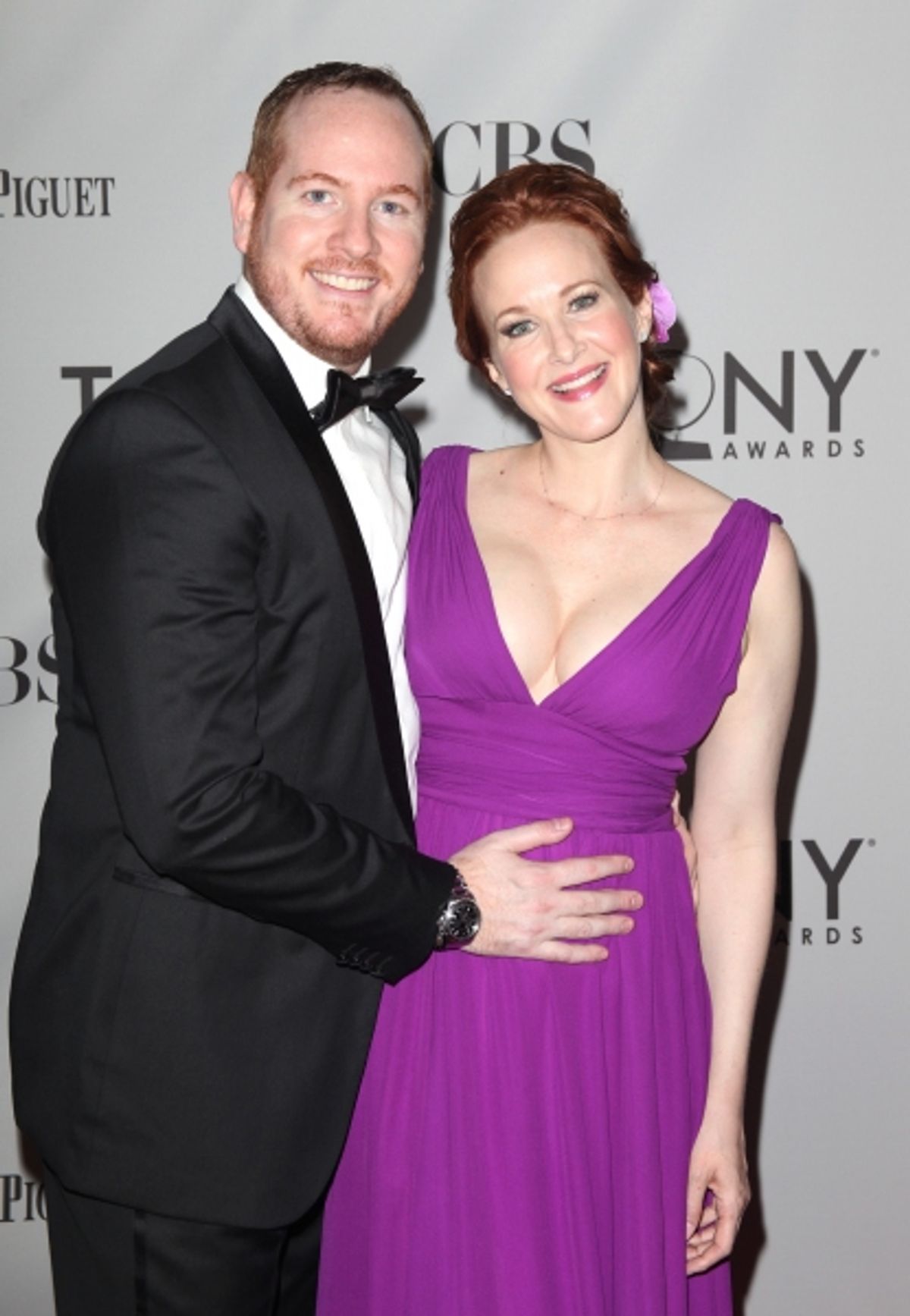 Katie Finneran & Darren Goldstein attending The 65th Annual Tony Awards in New York City.  at 