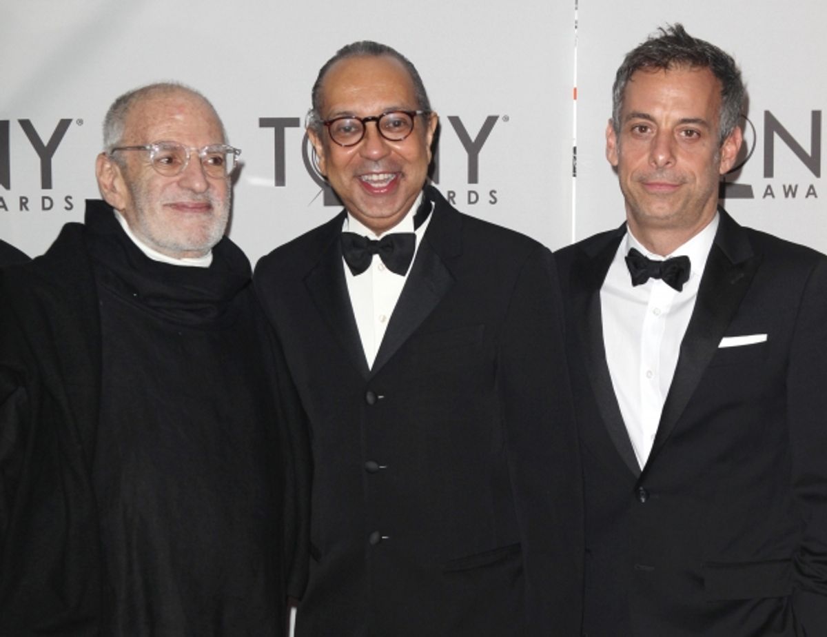 Larry Kramer, George C. Wolfe & Joe Mantello attending The 65th Annual Tony Awards in New York City.  at 