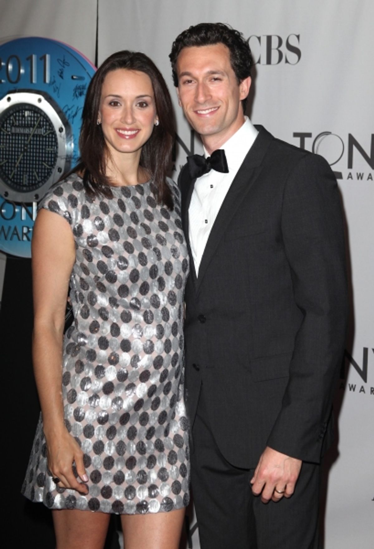Aaron Lazar & wife attending The 65th Annual Tony Awards in New York City.  at 