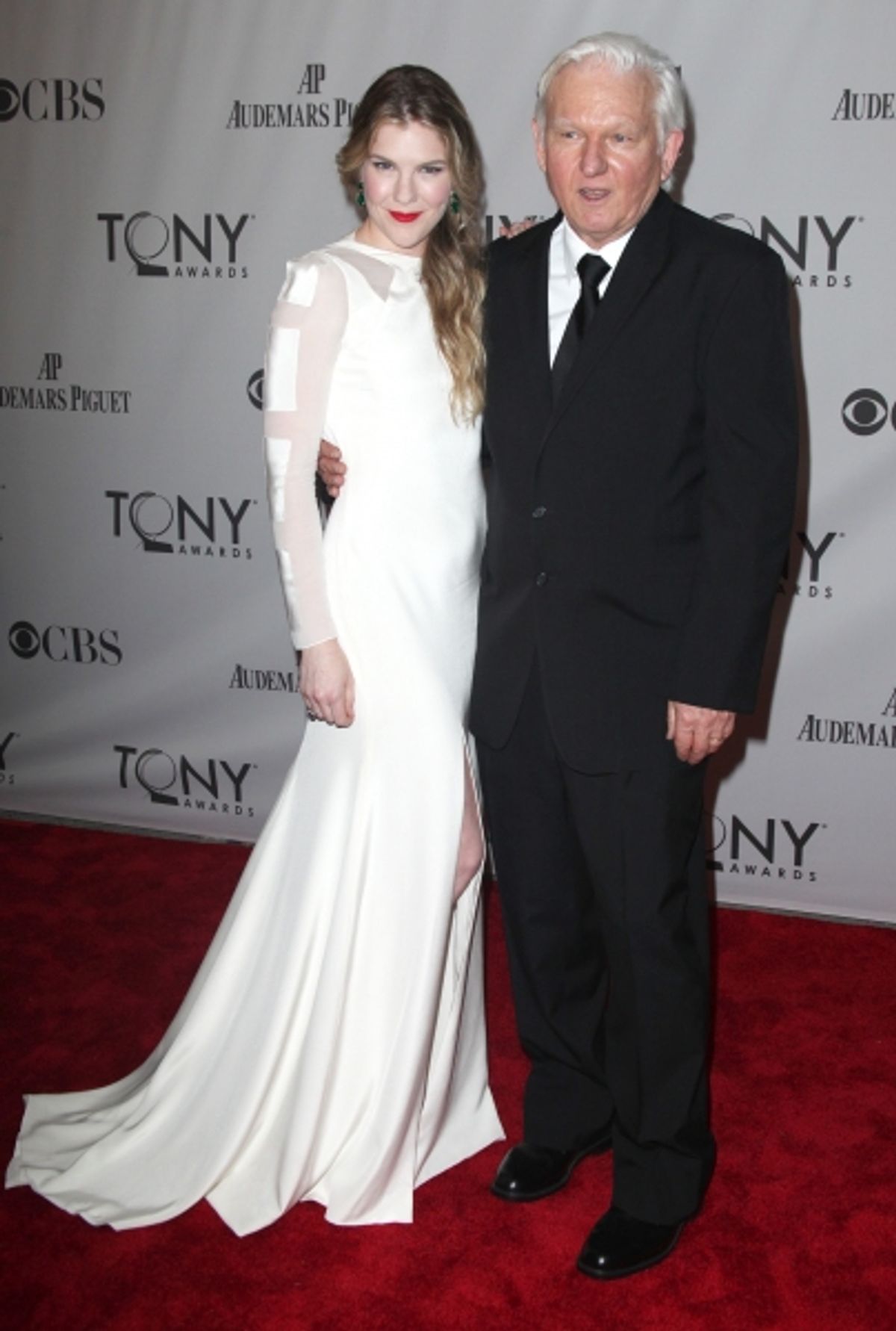 Lily Rabe &amp; dad David Rabe attending The 65th Annual Tony Awards in New York City.  at 