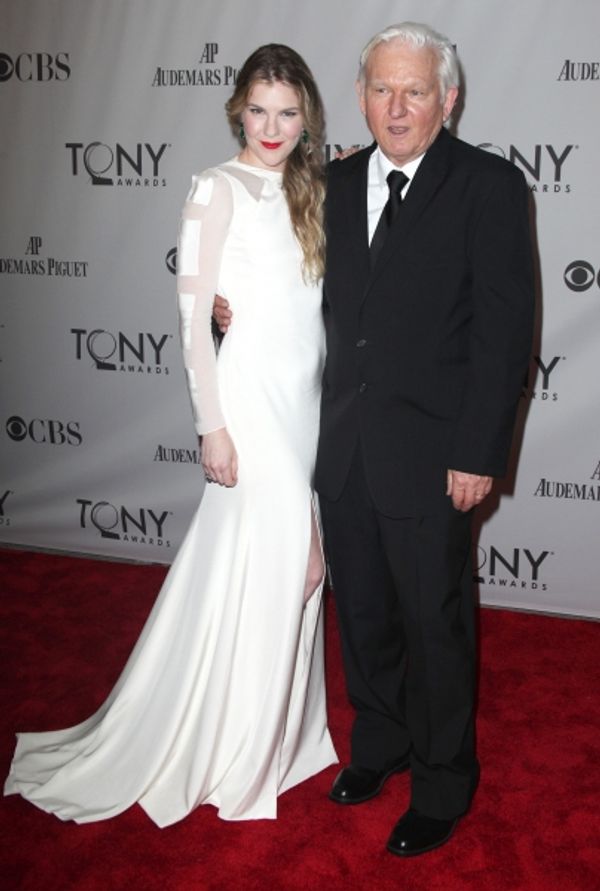 Lily Rabe & dad David Rabe attending The 65th Annual Tony Awards in New York City.  Photo