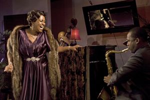 Miche Braden (Bessie Smith), Keith Loftis (saxophone).  Photo