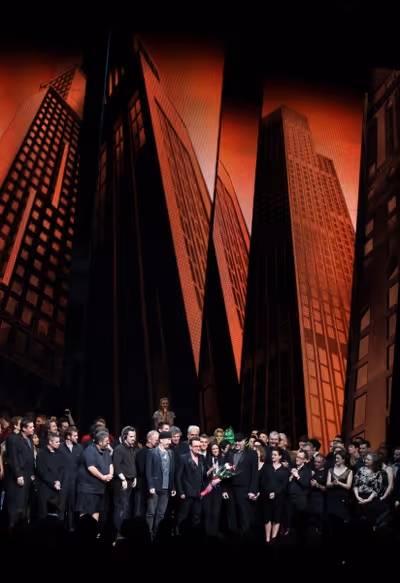 The Edge, Bono, Julie Taymor and Philip William McKinley (Director)  during the ''Spi Photo
