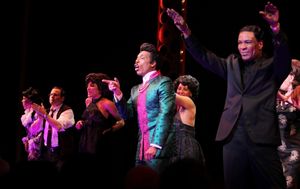 The Shirelles lead singer Shirley Alston Reeves visits Geno Henderson, Beth Leavel, Allan Louis & the 'Baby it's You!' cast during their Curtain Call on Broadway in New York City. @ BroadwayWorld The Shirelles lead singer Shirley Alston Reeves visits Geno Henderson, Beth Leavel, A Photo