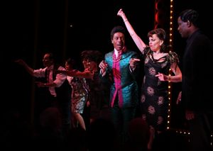 The Shirelles lead singer Shirley Alston Reeves visits Geno Henderson, Beth Leavel, Allan Louis & the 'Baby it's You!' cast during their Curtain Call on Broadway in New York City. @ BroadwayWorld The Shirelles lead singer Shirley Alston Reeves visits Geno Henderson, Beth Leavel, A Photo