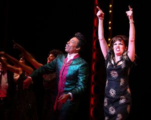 The Shirelles lead singer Shirley Alston Reeves visits Geno Henderson, Beth Leavel & the 'Baby it's You!' cast during their Curtain Call on Broadway in New York City. @ BroadwayWorld The Shirelles lead singer Shirley Alston Reeves visits Geno Henderson, Beth Leavel & Photo