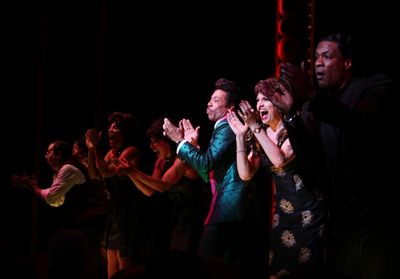 The Shirelles lead singer Shirley Alston Reeves visits Geno Henderson, Beth Leavel, A Photo