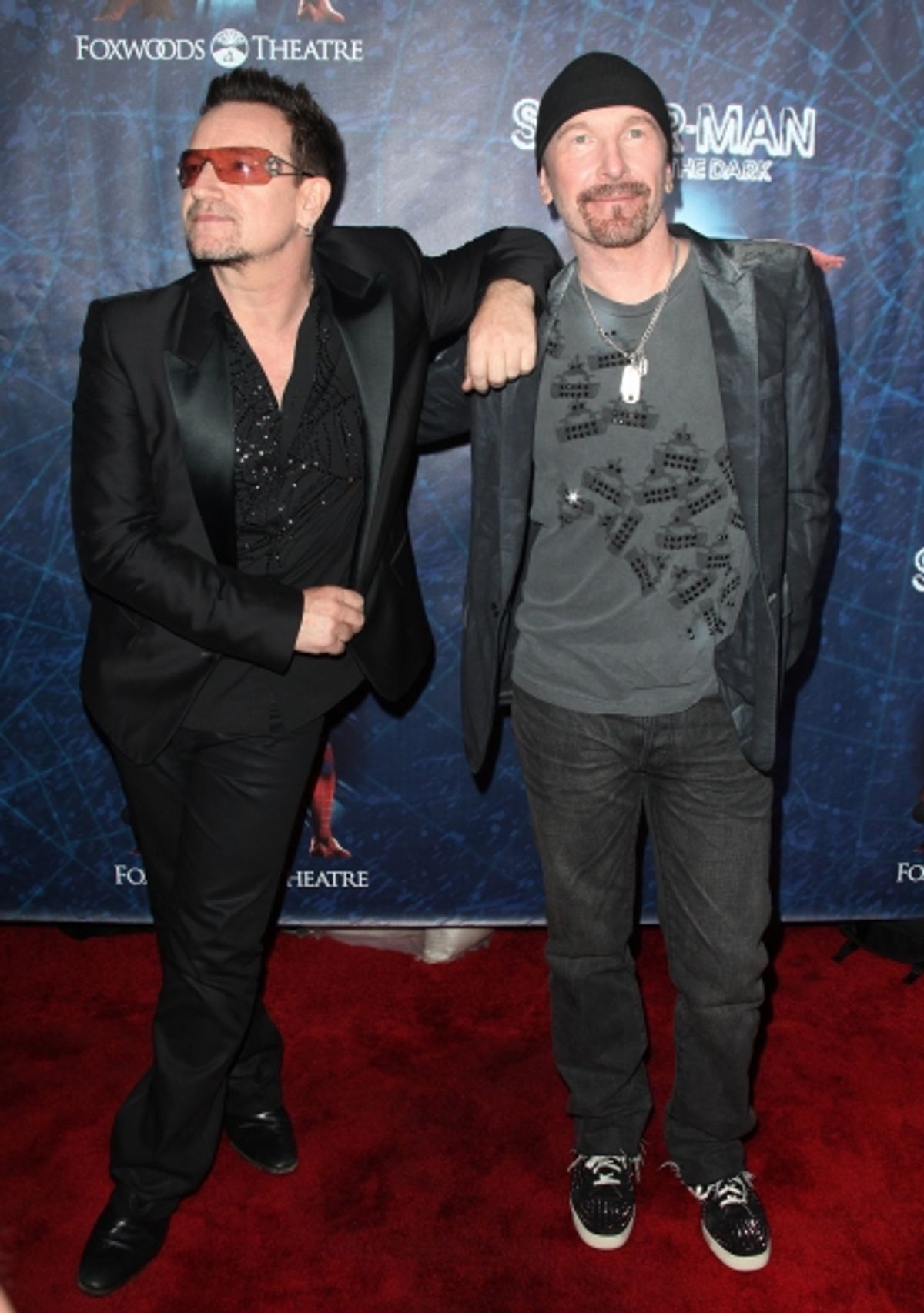 Bono & The Edge attending the Opening Night Performance of 'Spider-Man Turn Off The Dark' at the Foxwoods Theatre in New York City. at 
