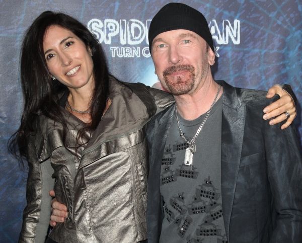 Morleigh Steinberg and The Edge of U2 attending the Opening Night Performance of 'Spi Photo