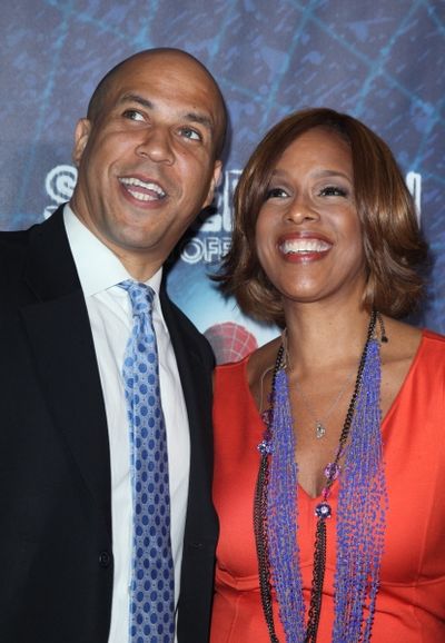 Cory Booker & Gayle King attending the Opening Night Performance of 'Spider-Man Turn  Photo