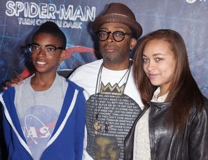 Jackson Lee; Spike Lee; Satchel Lee attending the Opening Night Performance of 'Spide Photo