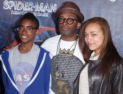 Jackson Lee; Spike Lee; Satchel Lee attending the Opening Night Performance of 'Spide Photo