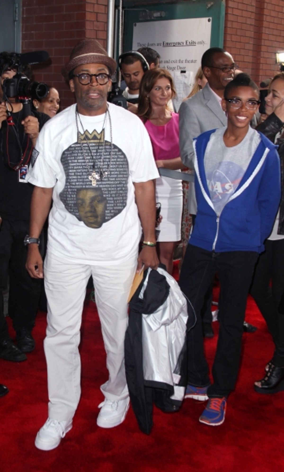 Jackson Lee; Spike Lee; Satchel Lee attending the Opening Night Performance of 'Spider-Man Turn Off The Dark' at the Foxwoods Theatre in New York City. at 