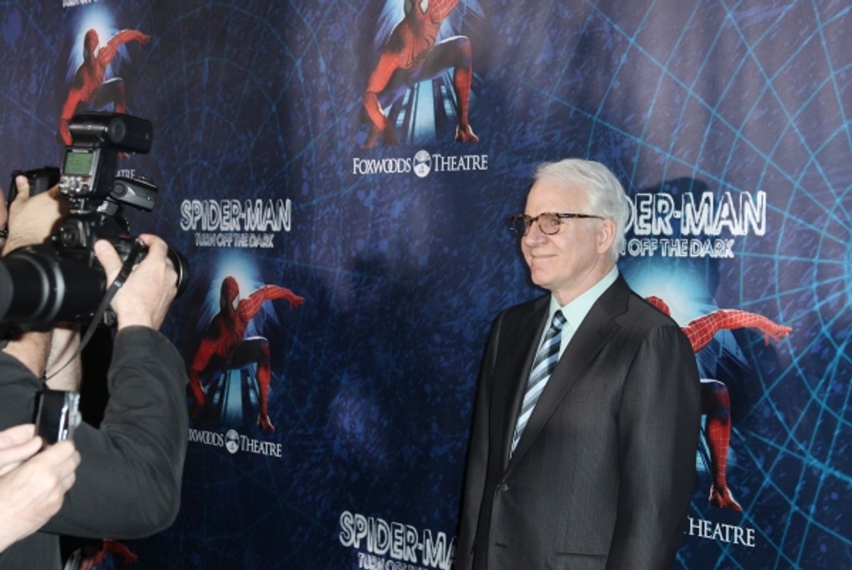 Steve Martin attending the Opening Night Performance of 'Spider-Man Turn Off The Dark' at the Foxwoods Theatre in New York City. at 