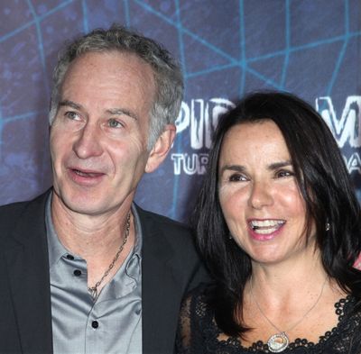 John McEnroe, Patty Smyth attending the Opening Night Performance of 'Spider-Man Turn Photo
