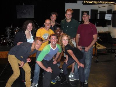 Lucia Spina, Stephen Bienskie, Harry Bouvy, Brent Barrett (top, center), Callan Bergm Photo