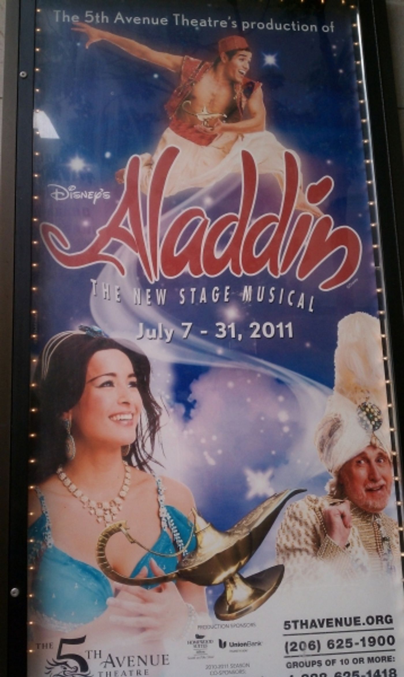 Photo Flash: Marquee Goes Up for 5th Avenue Theatre's ALADDIN!  Image
