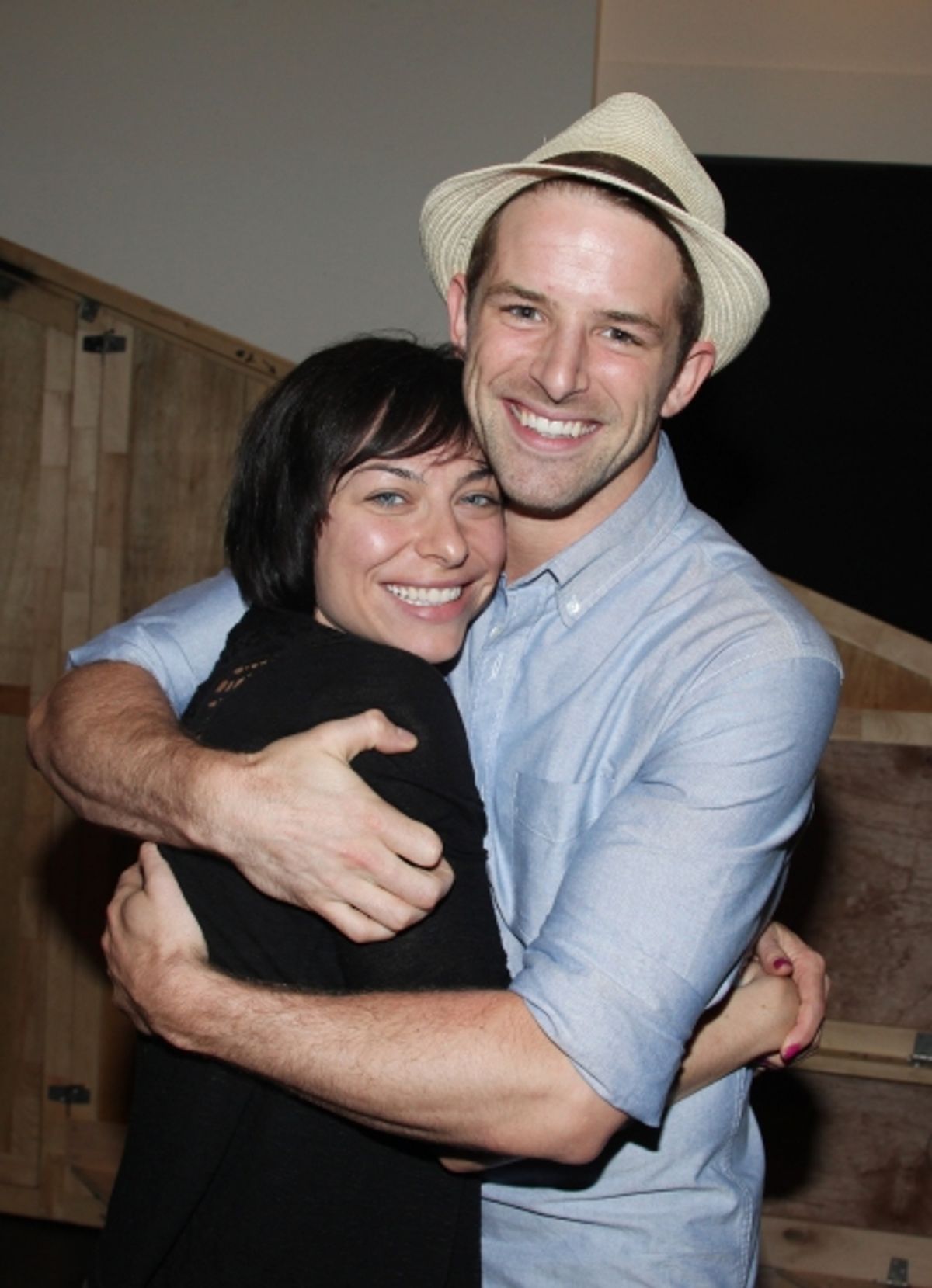 Jodi McFadden & Collin Baja during the 'Spider-Man Turn Off The Dark' Opening Night Gypsy Robe Ceremony for Recepient Joshua Kobak at the Foxwoods Theatre in New York City. at 