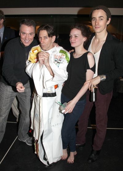 Patrick Page, Joshua Kobak, Jennifer Damiano & Reeve Carney during the 'Spider-Man Tu Photo