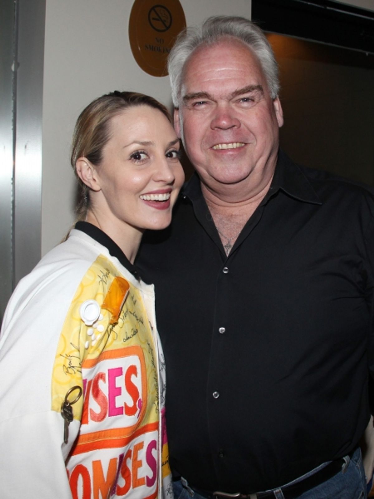 Recipient Shannon Lewis for 'The People In The Picture'  & Michael Mulheren during the 'Spider-Man Turn Off The Dark' Opening Night Gypsy Robe Ceremony for Recepient Joshua Kobak at the Foxwoods Theatre in New York City. at 
