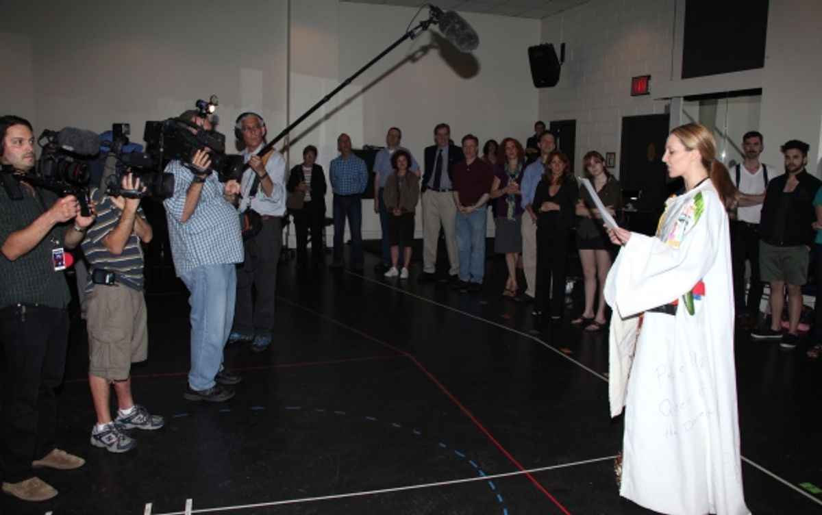 Recipient Shannon Lewis for 'The People In The Picture'  during the 'Spider-Man Turn Off The Dark' Opening Night Gypsy Robe Ceremony for Recepient Joshua Kobak at the Foxwoods Theatre in New York City. at 