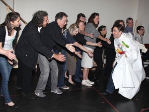 Patrick Page & Luther Creek  during the 'Spider-Man Turn Off The Dark' Opening Night  Photo