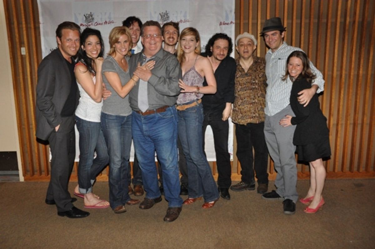 Daniel Robert Sullivan, Lisa Birnbaum, Eric Hayden, Jenn Colella, James Morgan, Jeremy Yaddaw, Louis Tucci, John DiPinto, West Hyler and Antoinette DiPietropolo (Movement Coordinator) at 