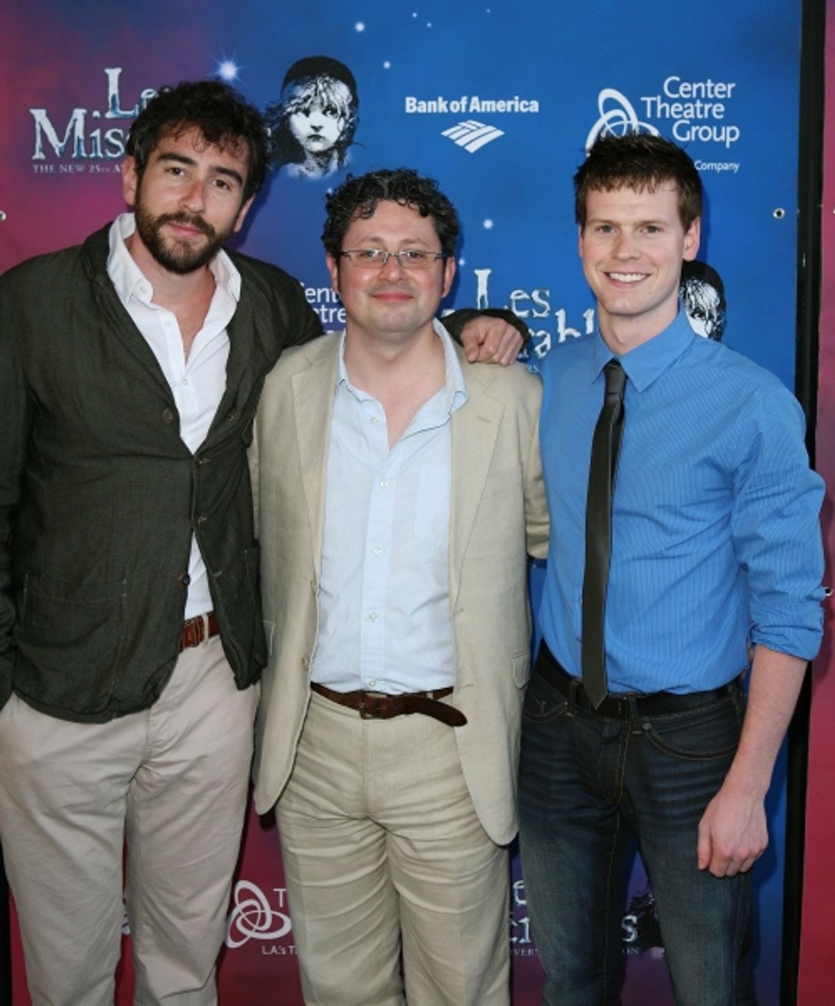 Associate Producer Thomas Schonberg, Director Laurence Connor and Resident Director Corey Agnew at 