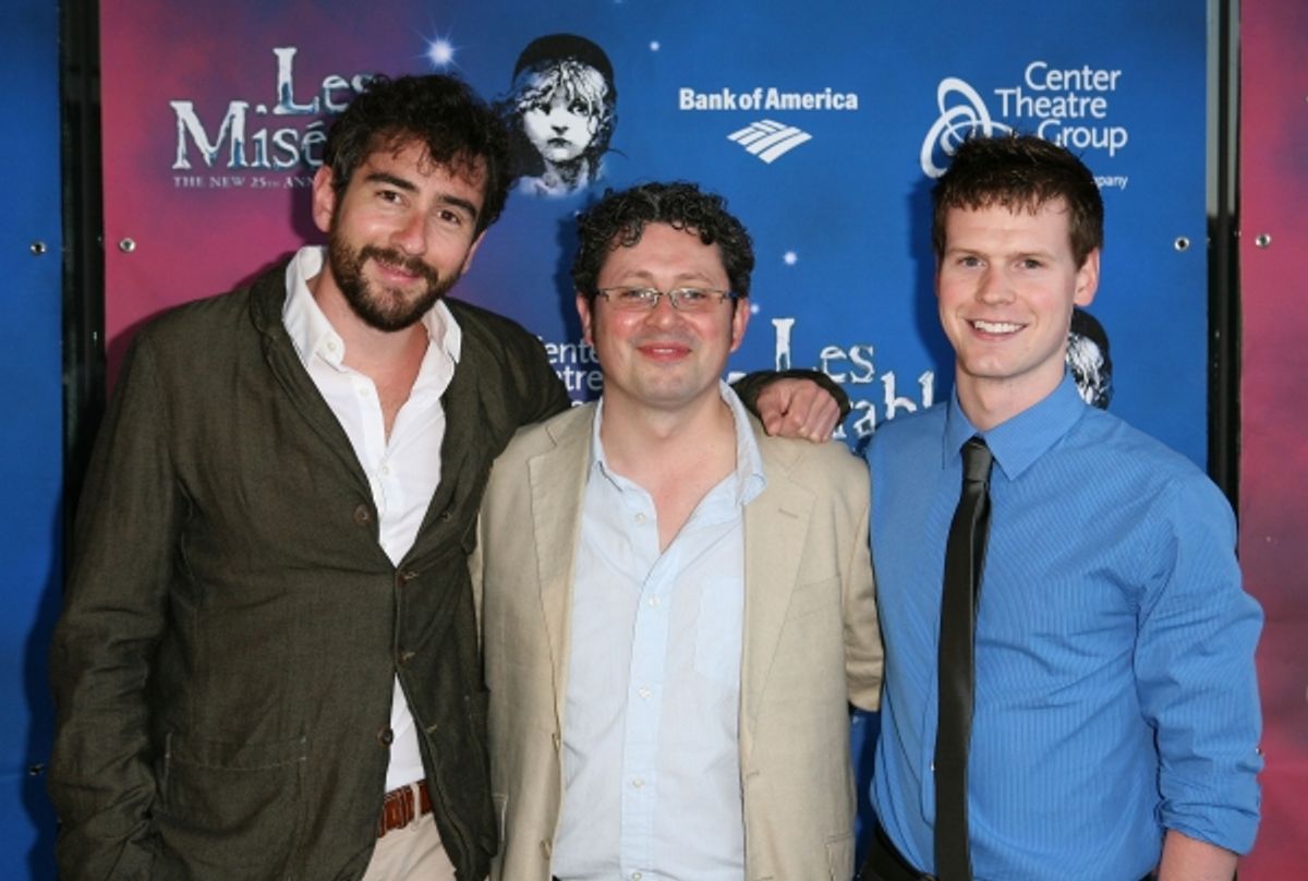 Associate Producer Thomas Schonberg, Director Laurence Connor and Resident Director Corey Agnew at 