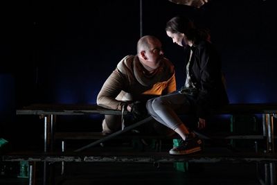 Tony Torn (Big Hog) and Reyna de Courcy (Jade) Photo