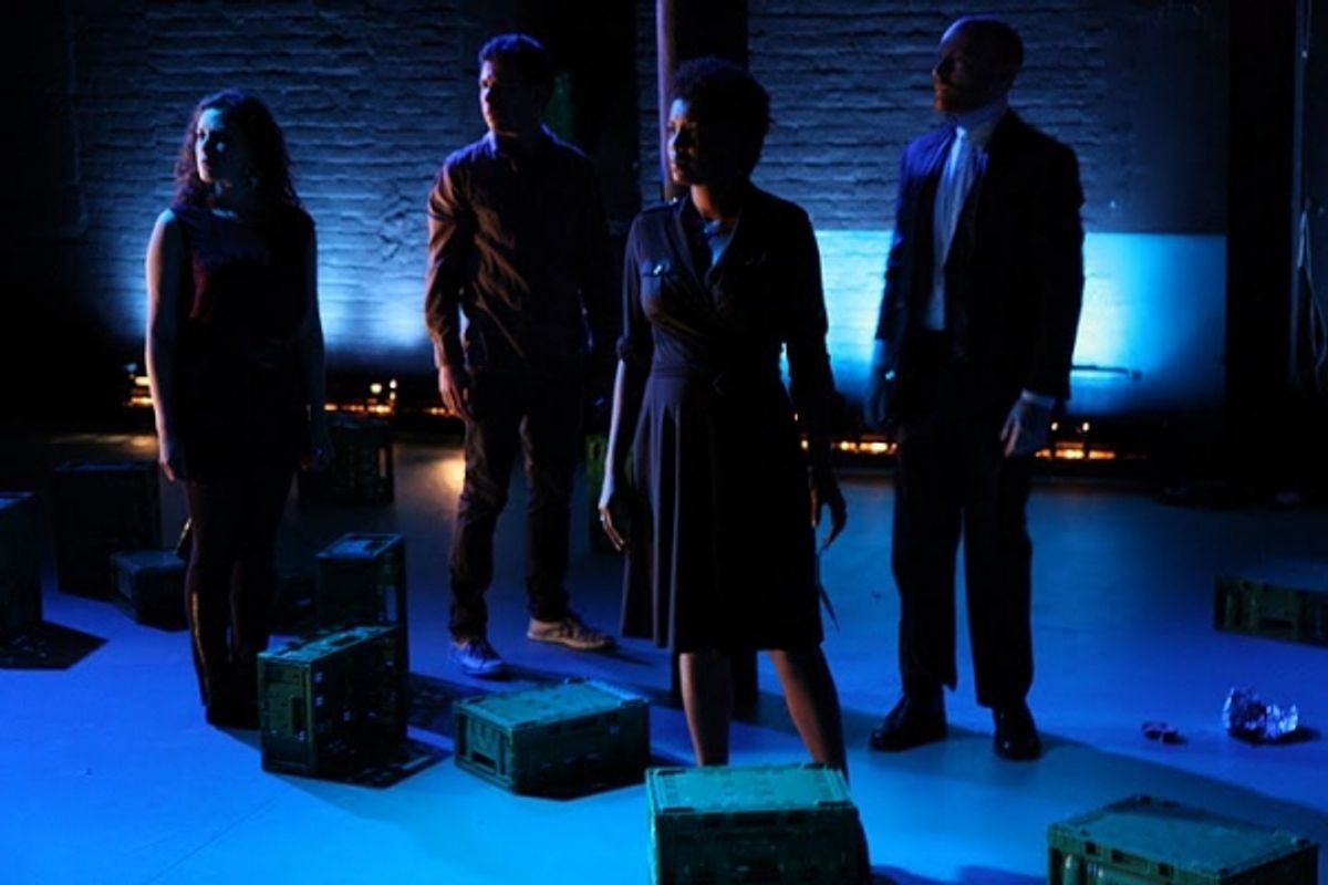 Melissa Miller (Karen), Andres Munar (David), Melle Powers (Zoe), and Jeff Biehl (Mike)  at 