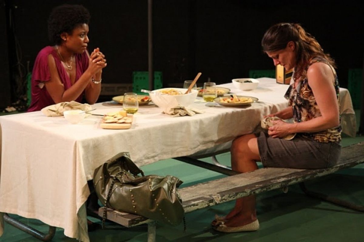  Melle Powers (Zoe) and Elizabeth Rich (Carol) at 