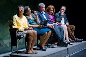 Ensemble members Alana Arenas & Ora Jones with Keith Kupferer & Molly Glynn and ensem Photo