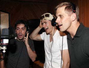 Clyde Alves, Kevin Munhall & Adam Perry during the Ghostlight Records Original Cast Recording of The Roundabout Theatre Company's Tony Award Winning Production of 'Anything Goes' in New York City. @ BroadwayWorld Clyde Alves, Kevin Munhall & Adam Perry during the Ghostlight Records Original Cast R Photo