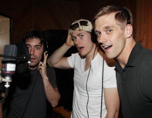 Clyde Alves, Kevin Munhall & Adam Perry during the Ghostlight Records Original Cast Recording of The Roundabout Theatre Company's Tony Award Winning Production of 'Anything Goes' in New York City. @ BroadwayWorld Clyde Alves, Kevin Munhall & Adam Perry during the Ghostlight Records Original Cast R Photo