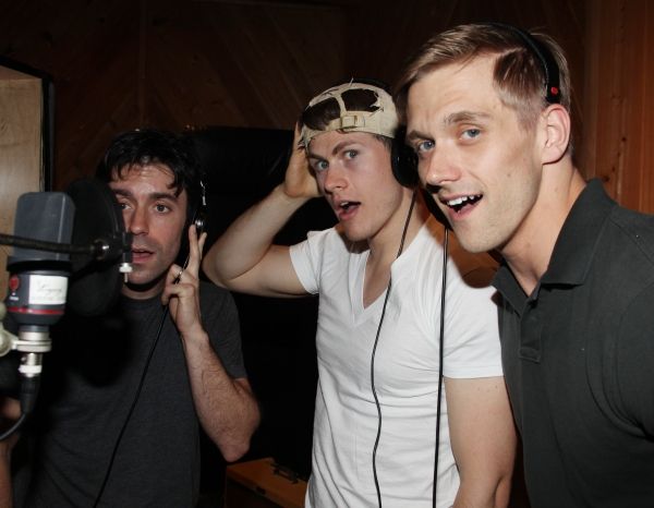 Clyde Alves, Kevin Munhall & Adam Perry during the Ghostlight Records Original Cast R Photo