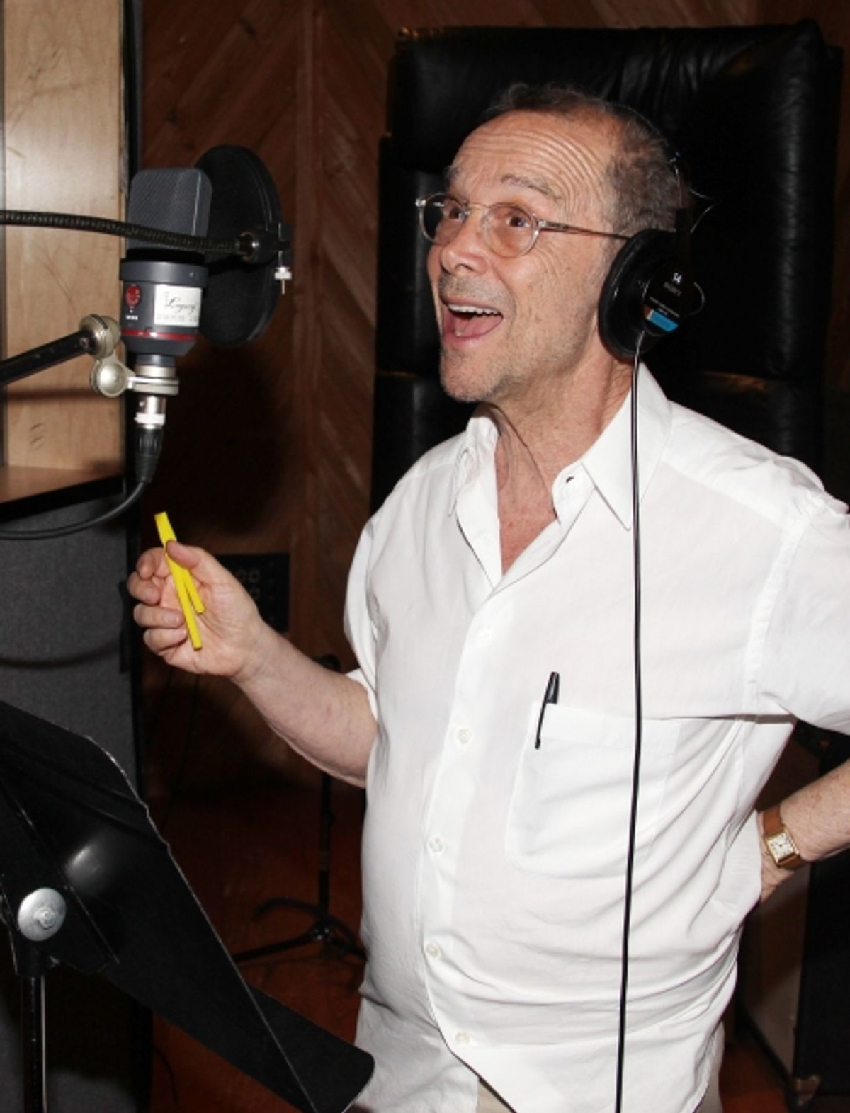Joel Grey during the Ghostlight Records Original Cast Recording of The Roundabout Theatre Company's Tony Award Winning Production of 'Anything Goes'  in New York City. at 