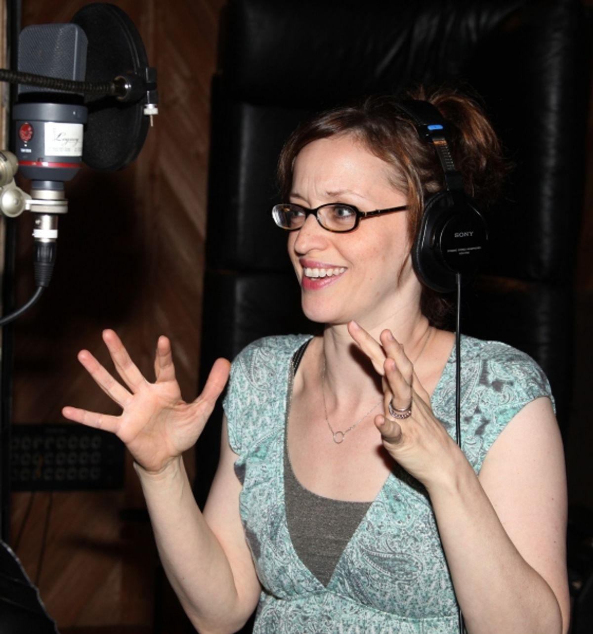 Jessica Stone during the Ghostlight Records Original Cast Recording of The Roundabout Theatre Company's Tony Award Winning Production of 'Anything Goes'  in New York City. at 