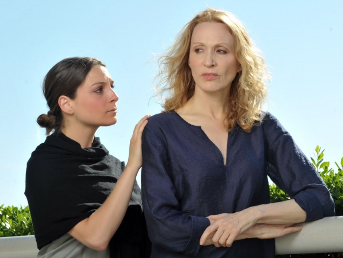 Michaela Lieberman as Cropper and Jan Maxwell at 