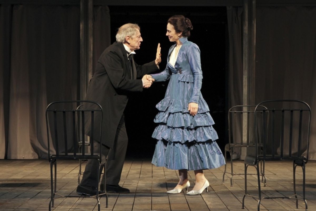 John Cullum and Annie Parisse in All's Well That Ends Well, directed by Daniel Sullivan, running in rep thru July 30.  at 